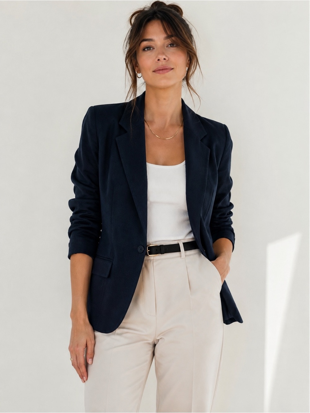 Pendleton Vintage Tailored Wool Blazer | Navy Blue | Size 8